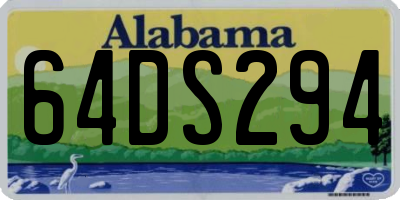 AL license plate 64DS294