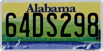 AL license plate 64DS298