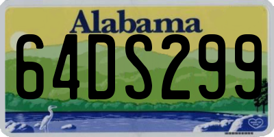 AL license plate 64DS299