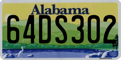 AL license plate 64DS302