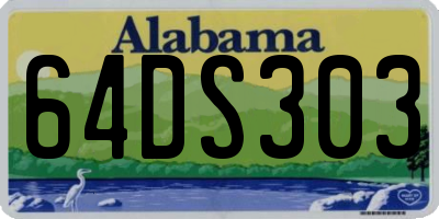 AL license plate 64DS303