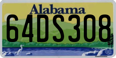 AL license plate 64DS308