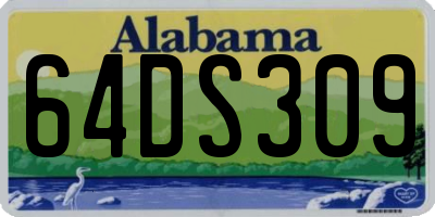 AL license plate 64DS309