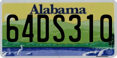 AL license plate 64DS310