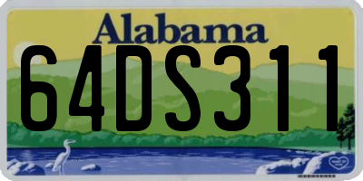 AL license plate 64DS311