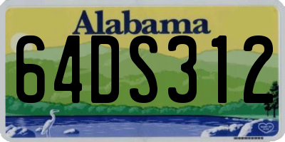 AL license plate 64DS312