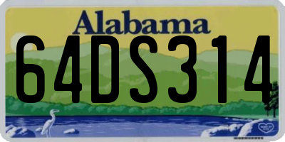 AL license plate 64DS314