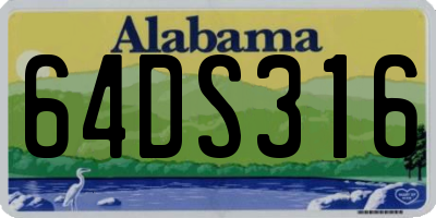 AL license plate 64DS316