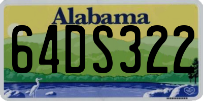 AL license plate 64DS322