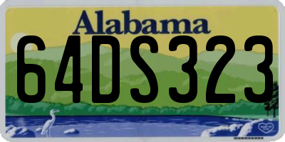 AL license plate 64DS323
