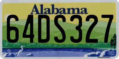 AL license plate 64DS327