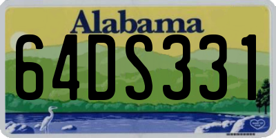 AL license plate 64DS331