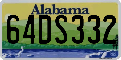 AL license plate 64DS332