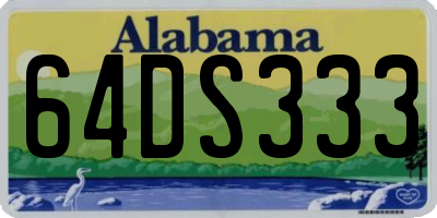 AL license plate 64DS333