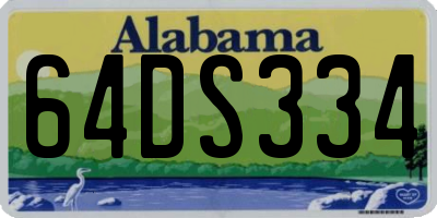 AL license plate 64DS334