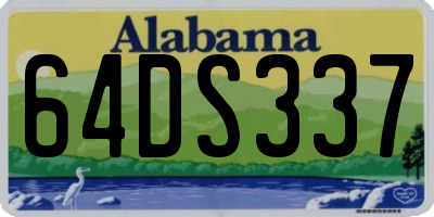 AL license plate 64DS337