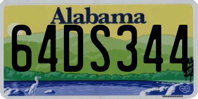 AL license plate 64DS344