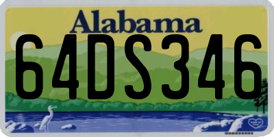AL license plate 64DS346