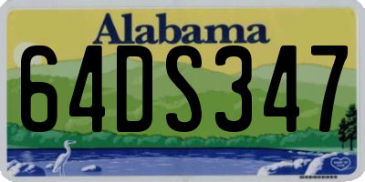 AL license plate 64DS347