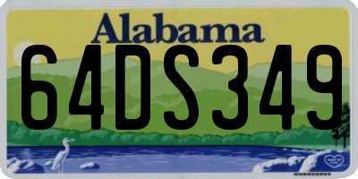 AL license plate 64DS349