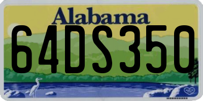 AL license plate 64DS350