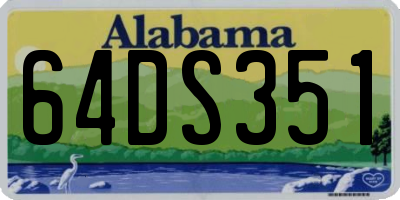 AL license plate 64DS351