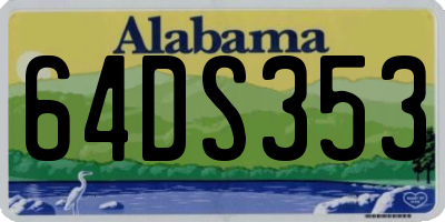 AL license plate 64DS353