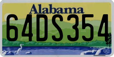 AL license plate 64DS354