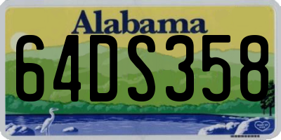 AL license plate 64DS358