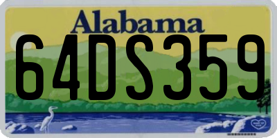 AL license plate 64DS359