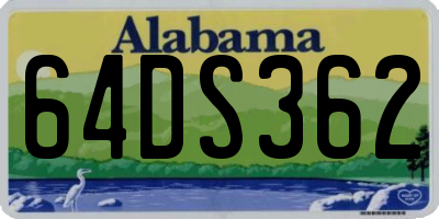 AL license plate 64DS362
