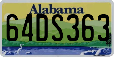 AL license plate 64DS363