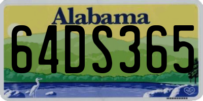 AL license plate 64DS365