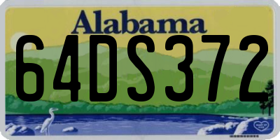 AL license plate 64DS372