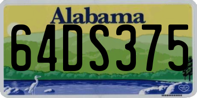 AL license plate 64DS375