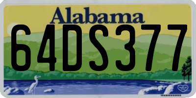 AL license plate 64DS377