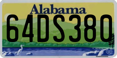 AL license plate 64DS380