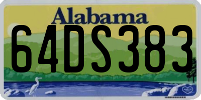 AL license plate 64DS383