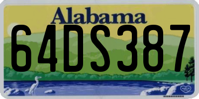 AL license plate 64DS387