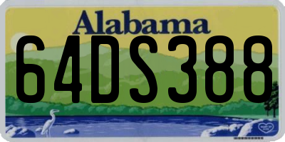 AL license plate 64DS388