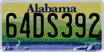 AL license plate 64DS392