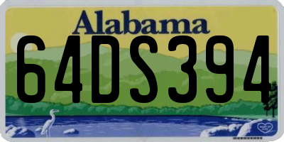 AL license plate 64DS394