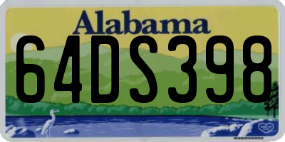AL license plate 64DS398
