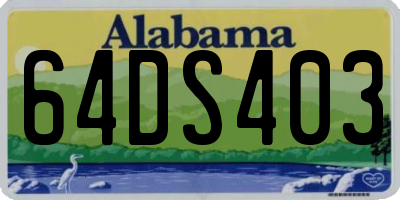 AL license plate 64DS403