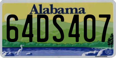 AL license plate 64DS407