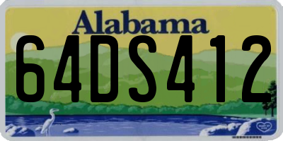 AL license plate 64DS412
