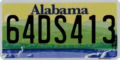 AL license plate 64DS413