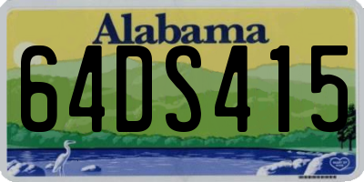 AL license plate 64DS415