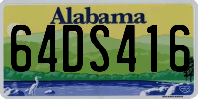 AL license plate 64DS416