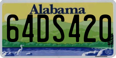 AL license plate 64DS420